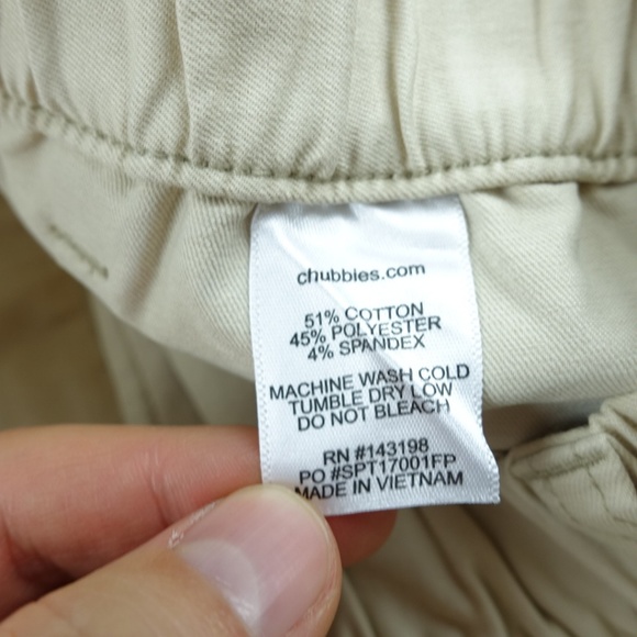 Chubbies Men Elastic Waist Shorts Size L A3919 - Picture 4 of 6